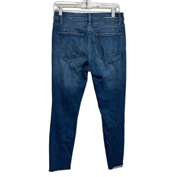 Current Elliot High Waist Ankle Skinny Jeans in Joey Dark Destroy - Size 28 - Picture 3 of 6